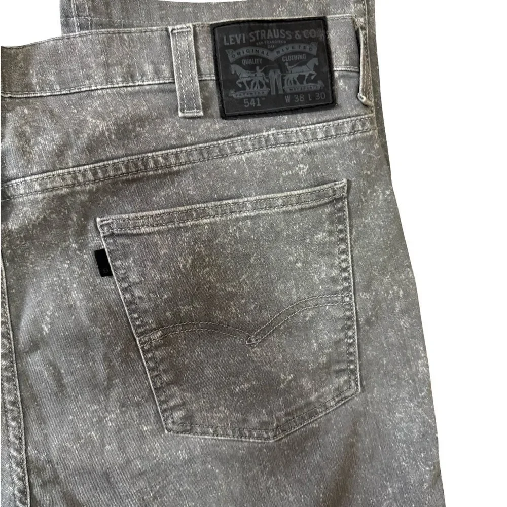 Levi's Gray Stonewashed Bootcut Jeans Men's 38x27 Denim Pants EUC Vintage